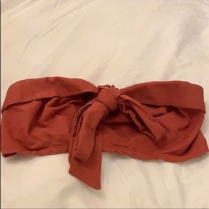 Dusty red knot bra top / crop top fashion nova